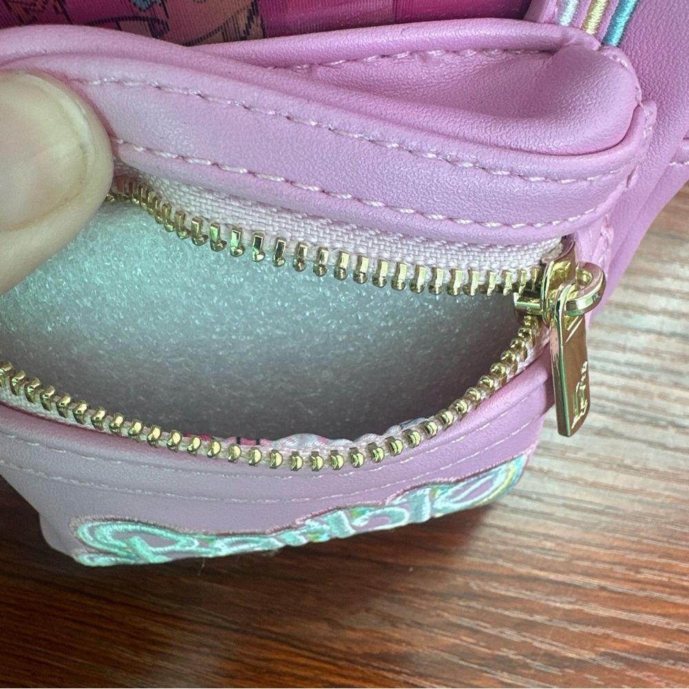 Loungefly Barbie 65th Anniversary Pink Mini Backpack Lenticular Pencil Case - Picture 12 of 14